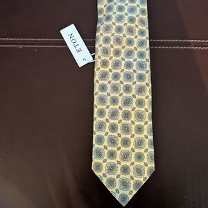 Eton Men's Tie in Yellow Floral Silk Tie